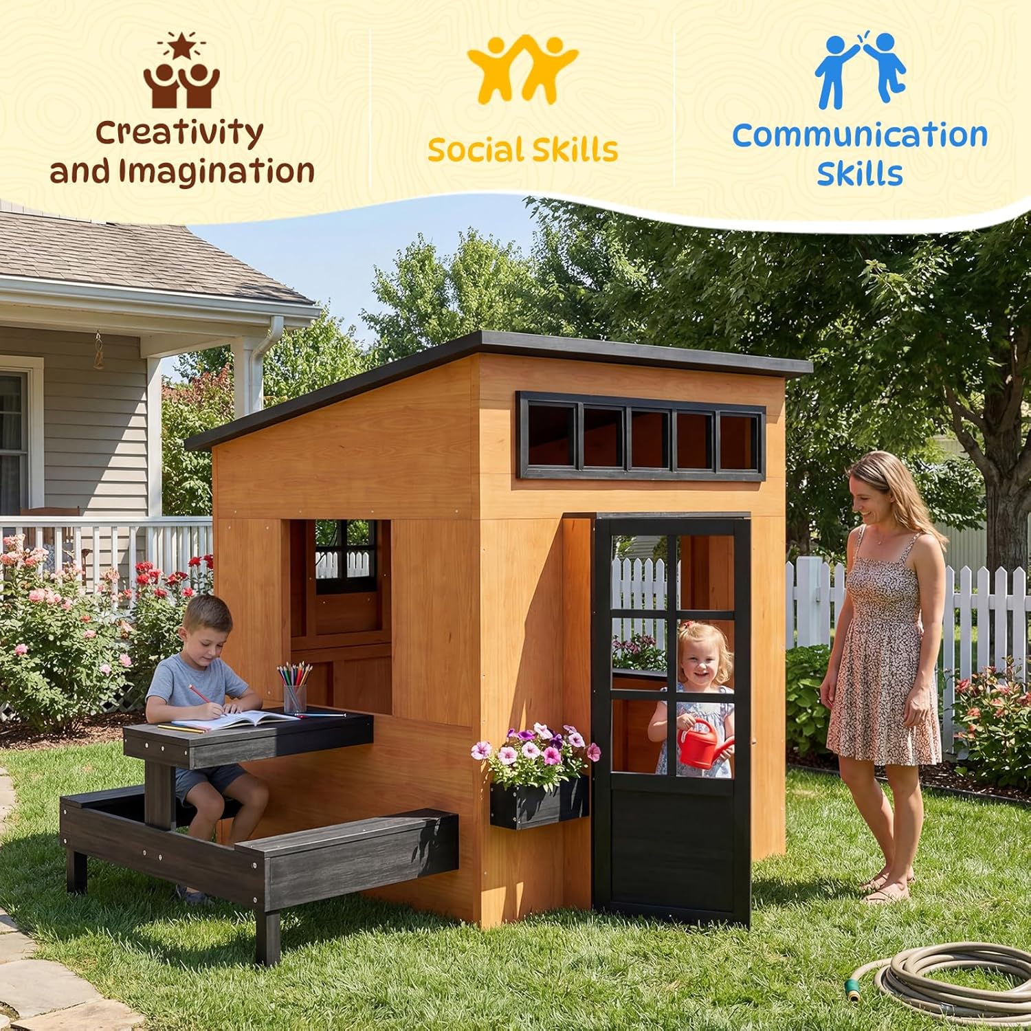 بيت لعب خارجي نورديفال من خشب  - مراجعة Kids Outdoor Chalkboard وسعره