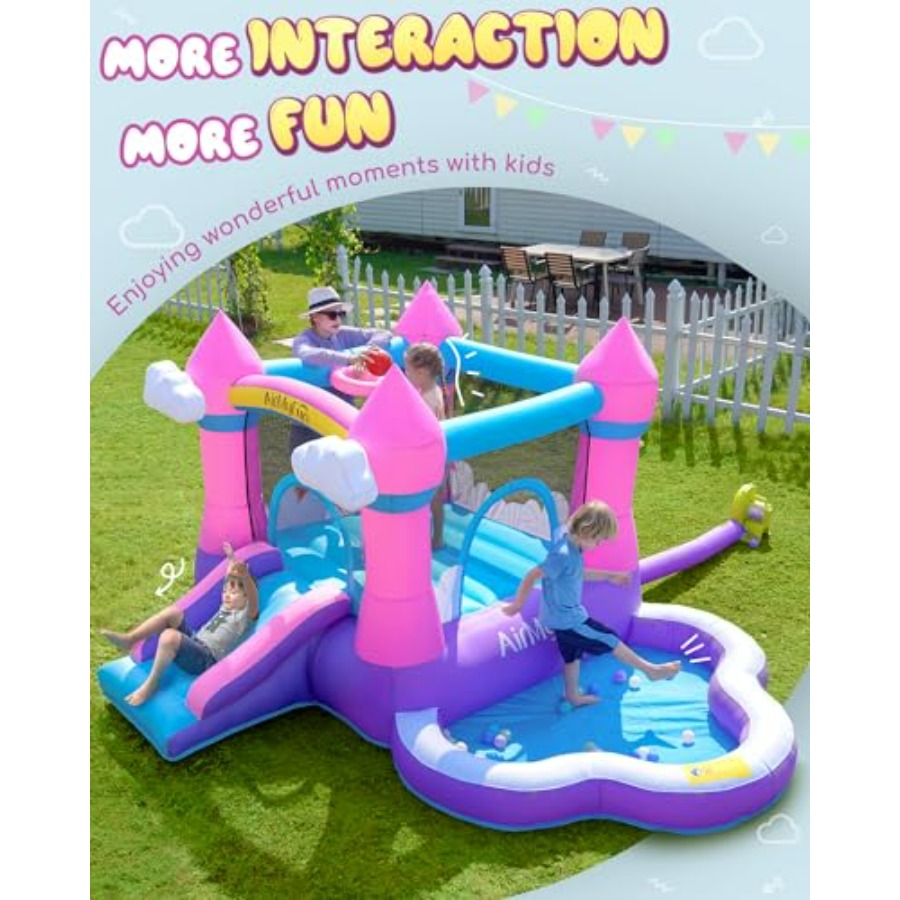 بيت قفز قابل للنفخ باللون الور - مراجعة Kids Outdoor Ball وسعره