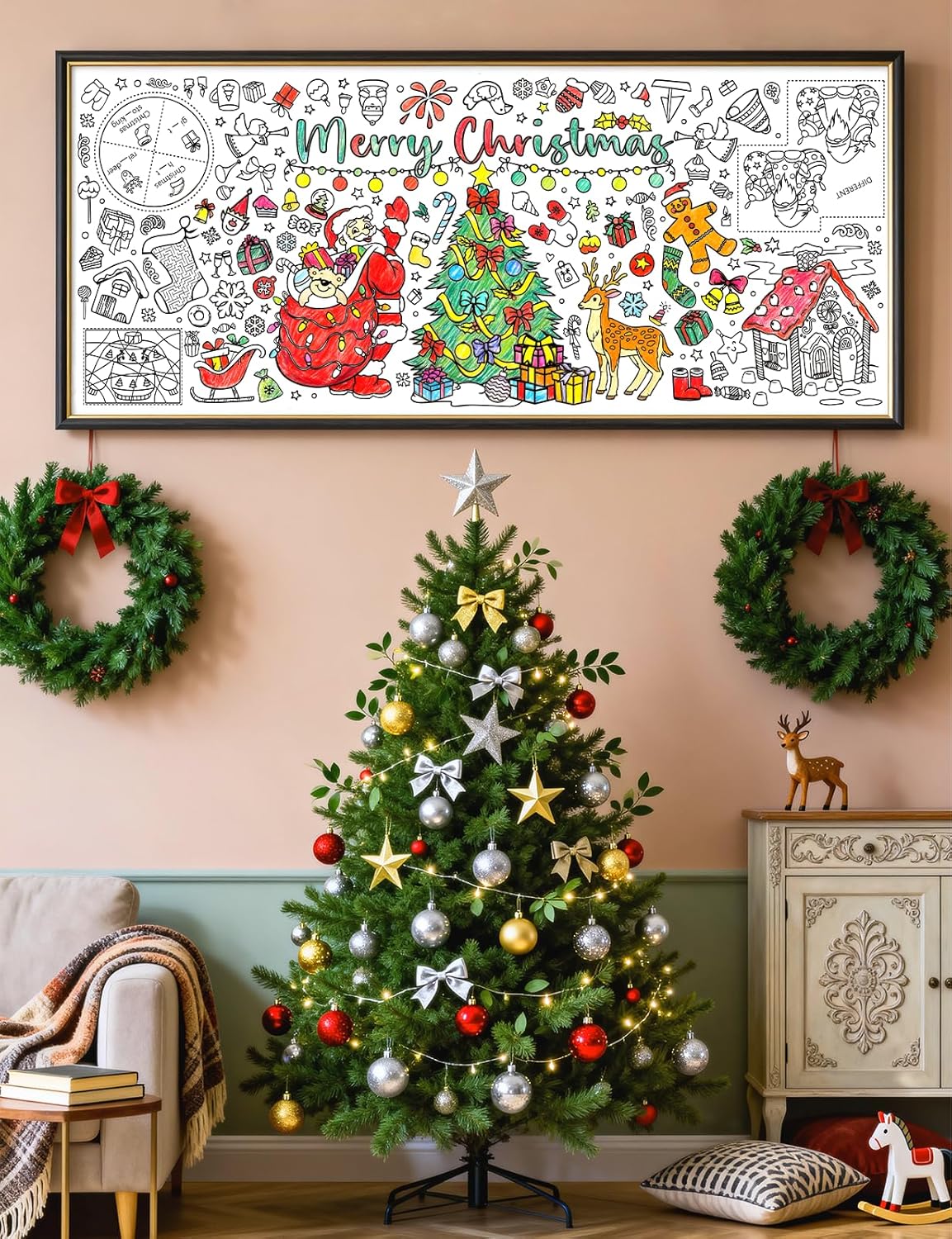 عيد الميلاد العملاق التلوين مل - مراجعة Kids Outdoor Xmas Gifts وسعره