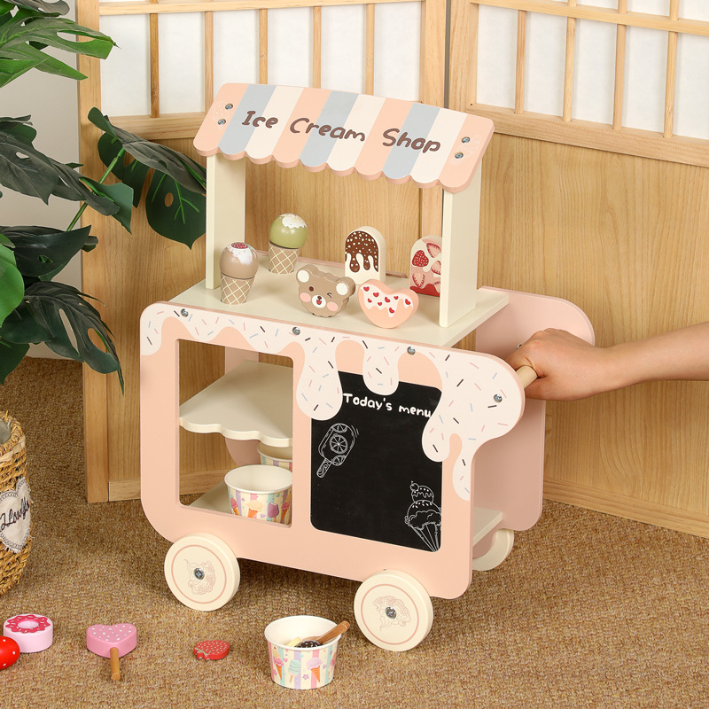 ألعاب أطفال عربة آيس كريم خشبي - مراجعة Kids Outdoor Chalkboard وسعره