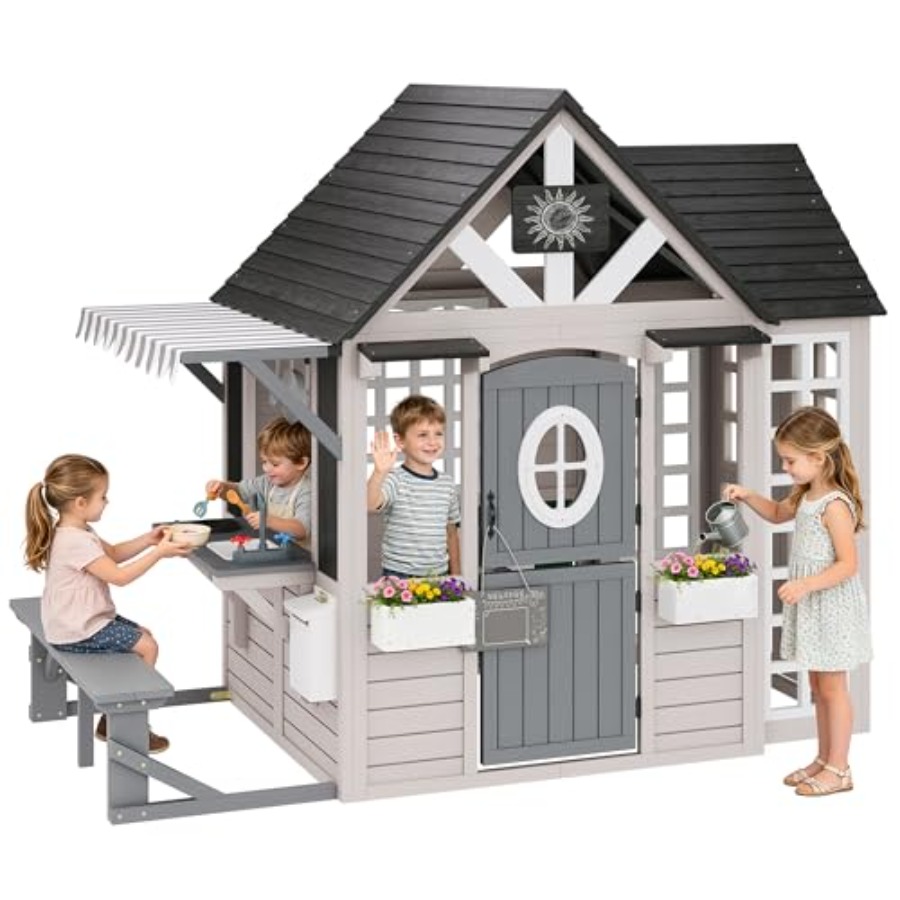 بيت ألعاب خشبي خارجي للأطفال م - مراجعة Kids Outdoor Chalkboard وسعره