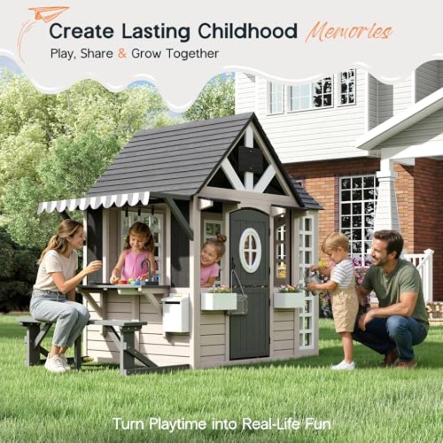 بيت ألعاب خشبي خارجي للأطفال م - مراجعة Kids Outdoor Chalkboard وسعره